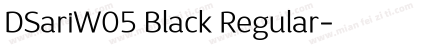 DSariW05 Black Regular字体转换